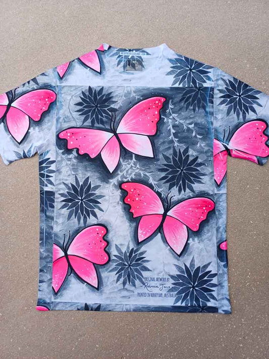 Winter Butterflies (Hot Pink) T-Shirt