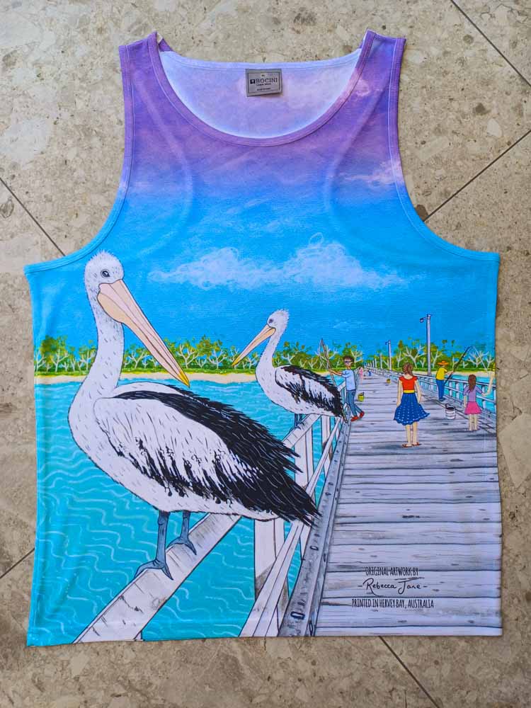 Pelicans on the Pier Singlet