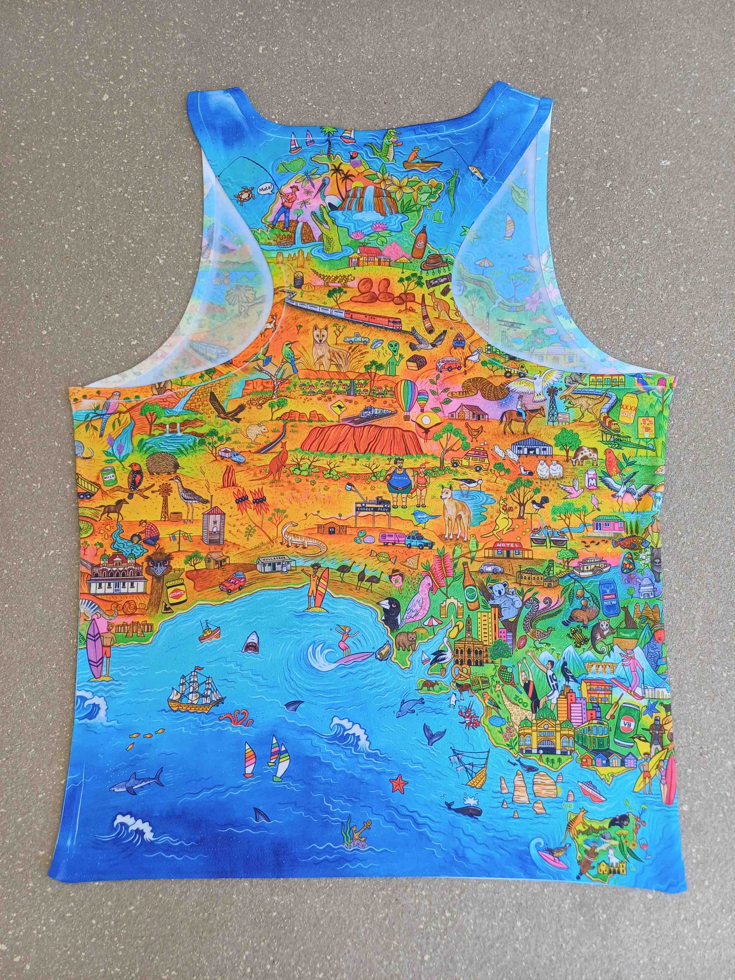 The Great Australian Map Singlet
