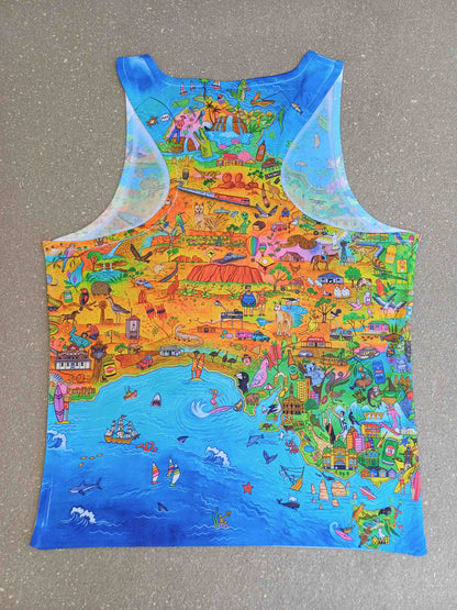 The Great Australian Map Singlet