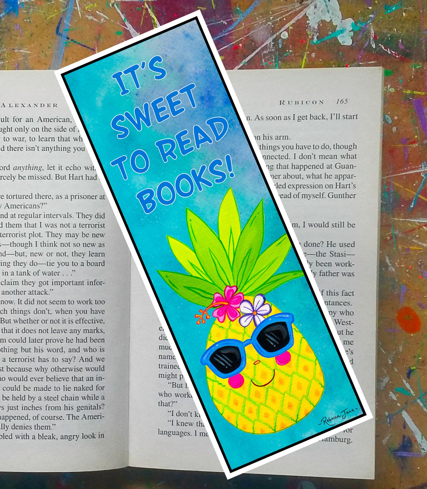 Sweet to Read Blue Bookmark
