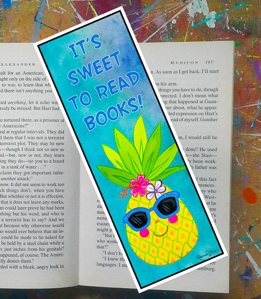 Sweet to Read Blue Bookmark