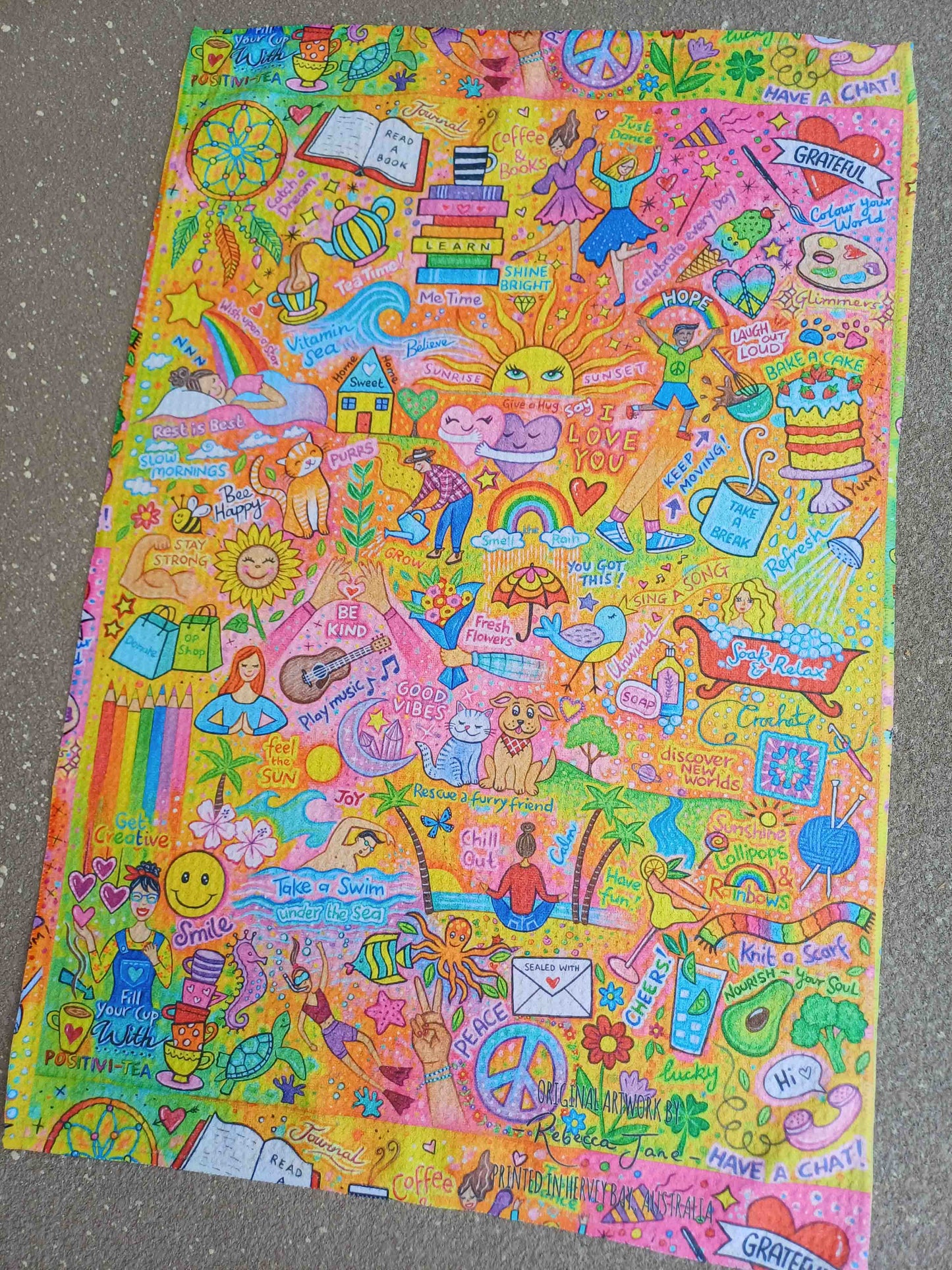 Grateful Heart Tea Towel