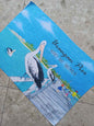 Pelicans on the Pier Tea Towel