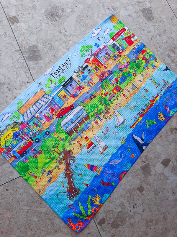 Thriving Torquay East End Tea Towel