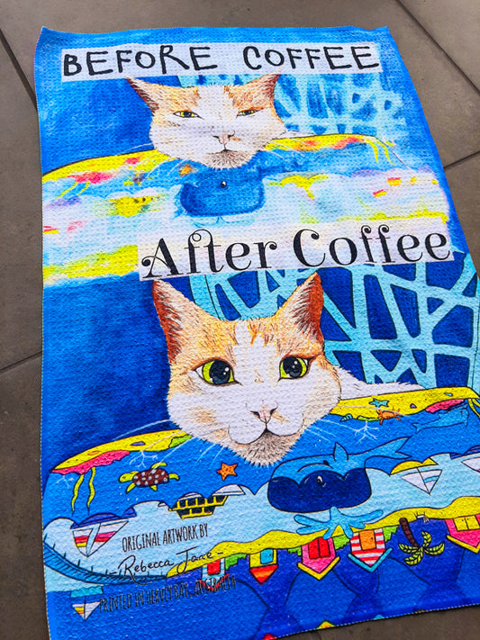 Cherry Coffee Tea Towel