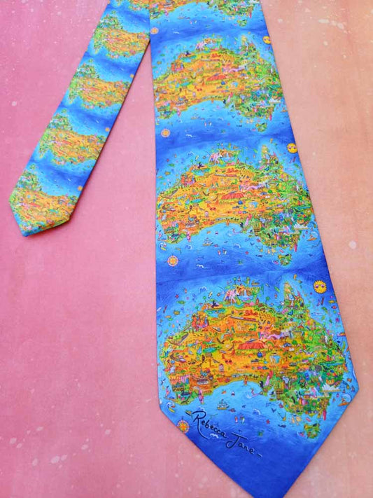The Great Australian Map Tie (Full Map)