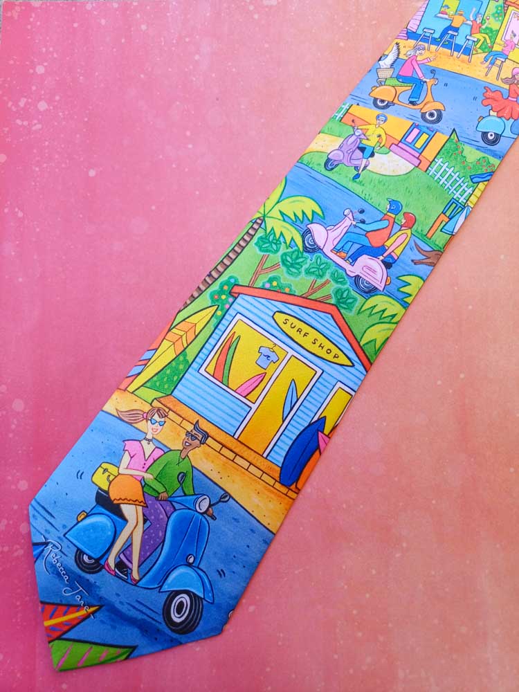 Vespas for Days Tie