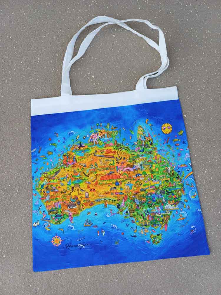 The Great Australian Map Tote Bag