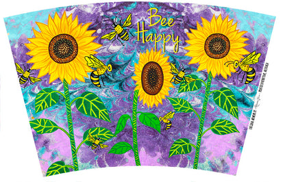 Bee Happy Travel Mug - Stainless Steel