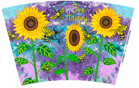 Bee Happy Travel Mug - Stainless Steel