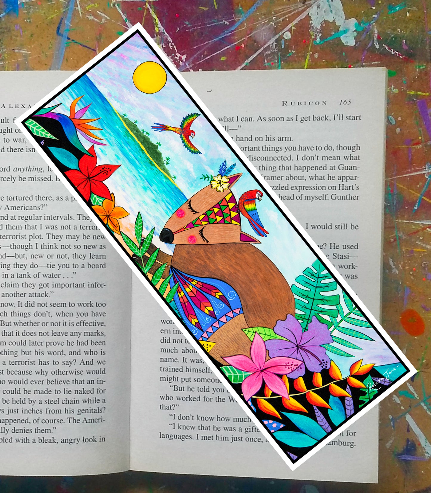 Tropical Fox Bookmark