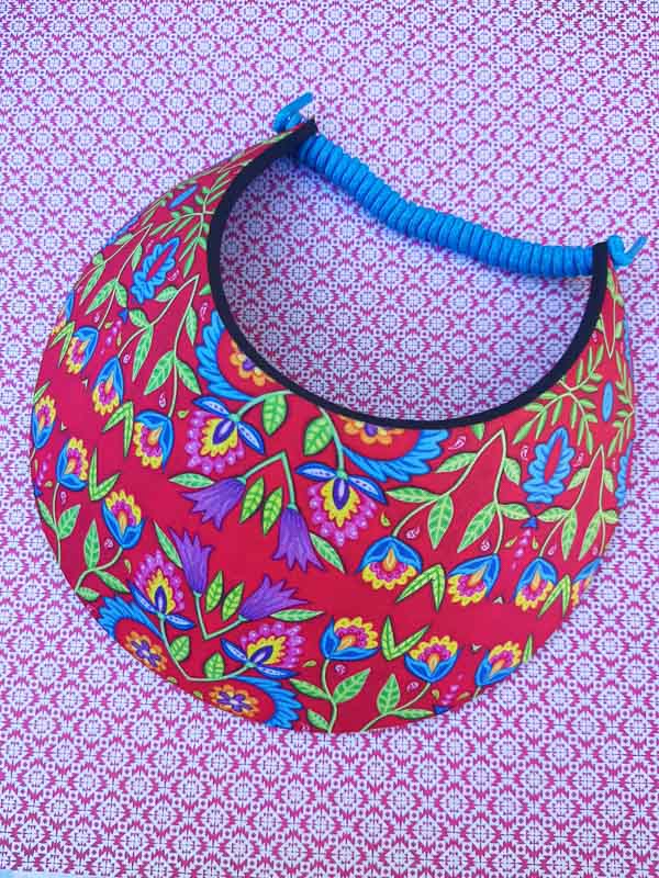 Folky Flowers Red Visor