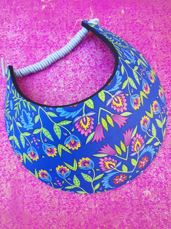 Folky Flowers Blue Visor