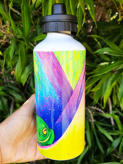 Friendly Frog Vibes 600ml Aluminium Water Bottle
