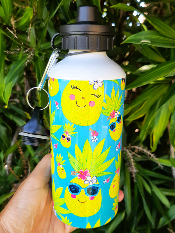Sweet Pineapples 600ml Aluminium Water Bottle
