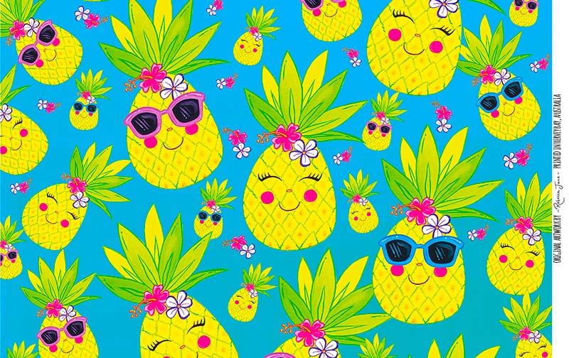 Sweet Pineapples 600ml Aluminium Water Bottle