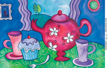 Tea Party 600ml Aluminium Water Bottle