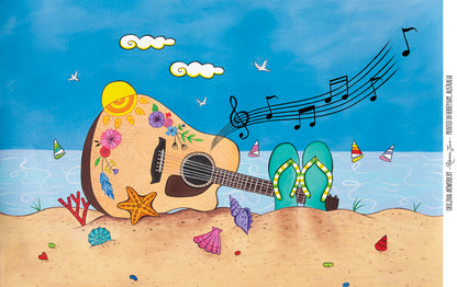 Tunes by the Sea 600ml Aluminium Water Bottle