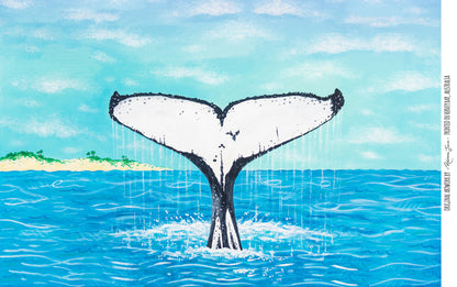Whale Tail 600ml Aluminium Water Bottle