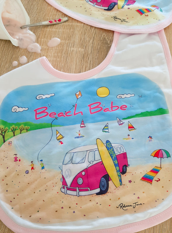 Beach Kombi Baby Bib