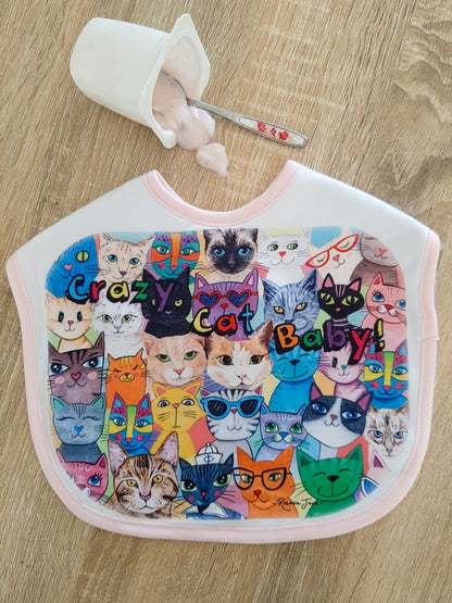 Colourful Cats Baby Bib