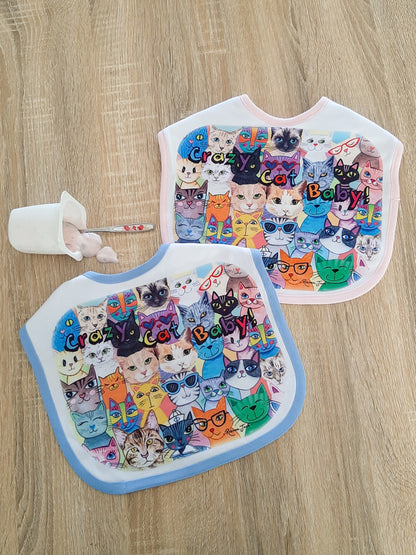 Colourful Cats Baby Bib