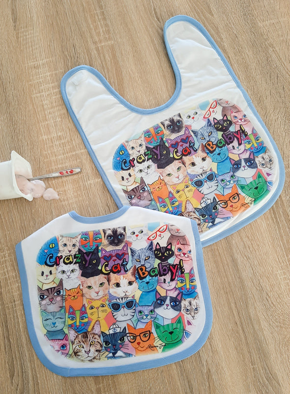 Colourful Cats Baby Bib