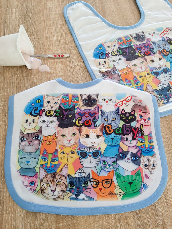 Colourful Cats Baby Bib