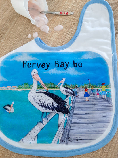 Pelicans on the Pier Baby Bib