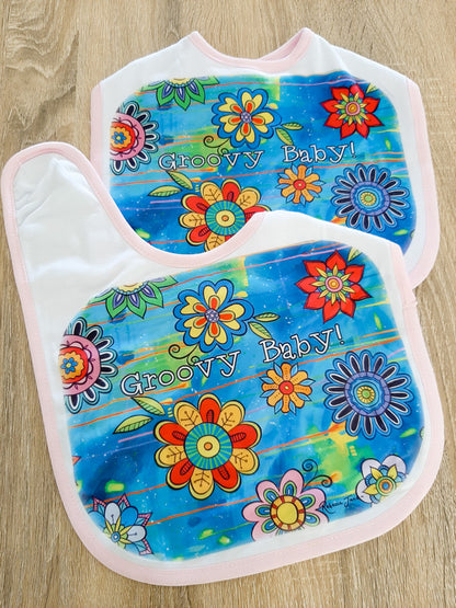 Summer Flowers Baby Bib