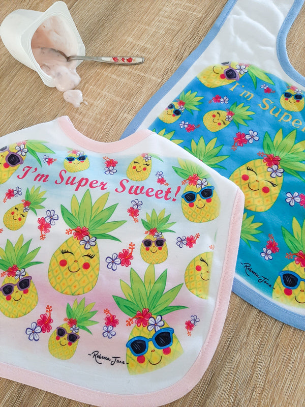 Sweet Pineapples Baby Bib