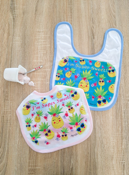 Sweet Pineapples Baby Bib
