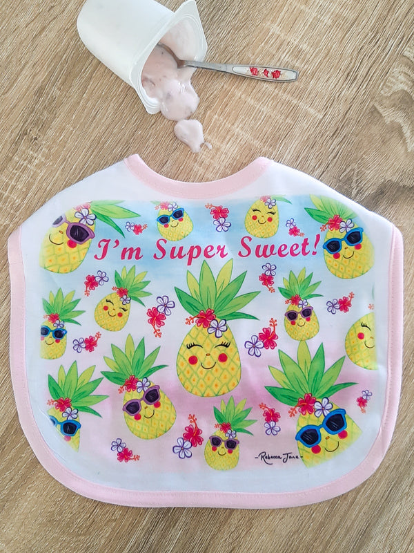 Sweet Pineapples Baby Bib