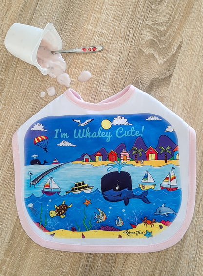 Whale Town Baby Bib