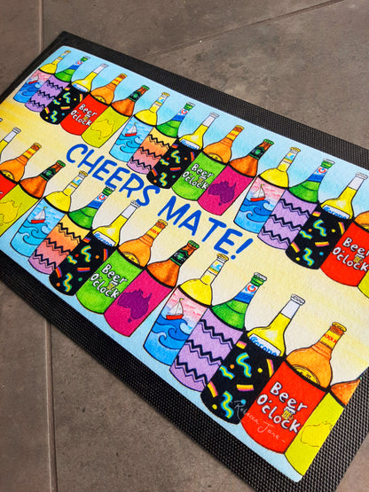 Cheers Mate Bar Mat