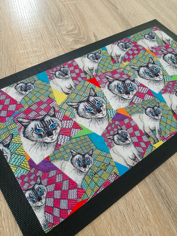 Zak the Cat Bar Mat