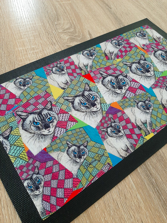 Zak the Cat Bar Mat