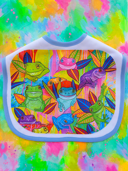 Frog Moods Baby Bib