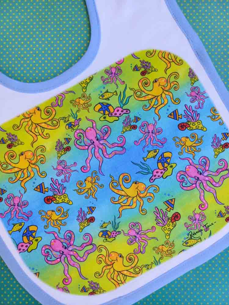 Octopus's Garden Baby Bib