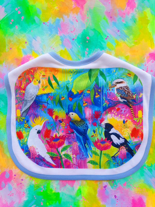 Springtime Birds & Blooms Baby Bib