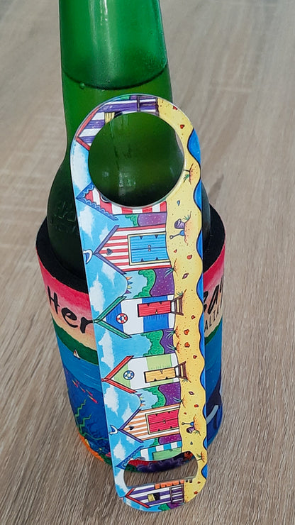 Beach Huts Bottle Opener