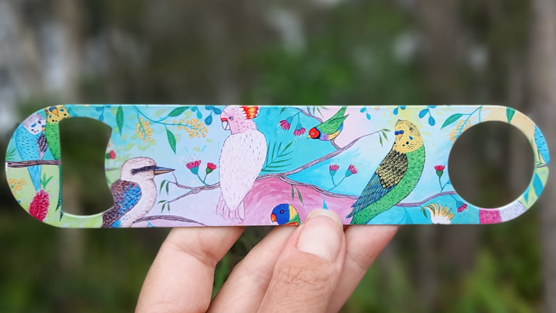 Colourful Birds of Australia Bottle Opener