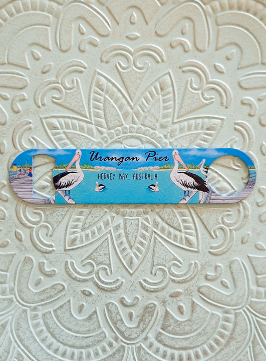 Pelicans on the Pier Bottle Opener