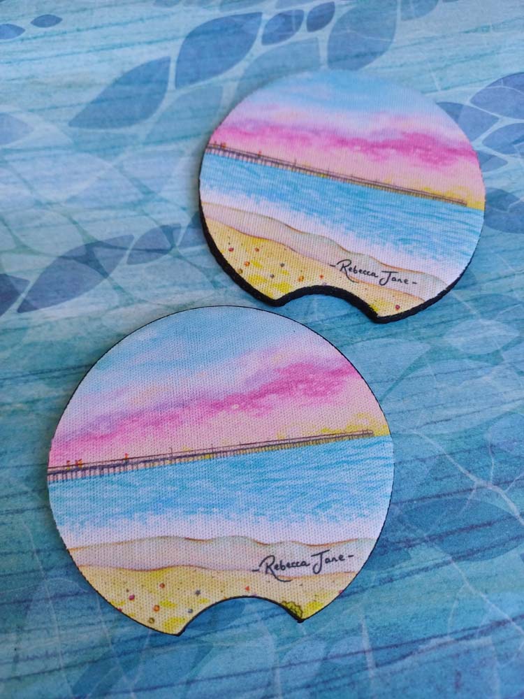 Pastel Pier Car Coaster