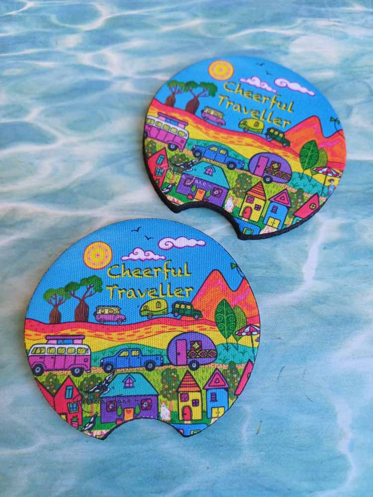 Summer Holiday Outback Car Coaster
