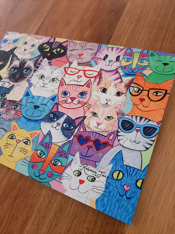 Colourful Cats Chunky Puzzle