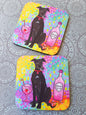 Pink Gin Pooch Coaster