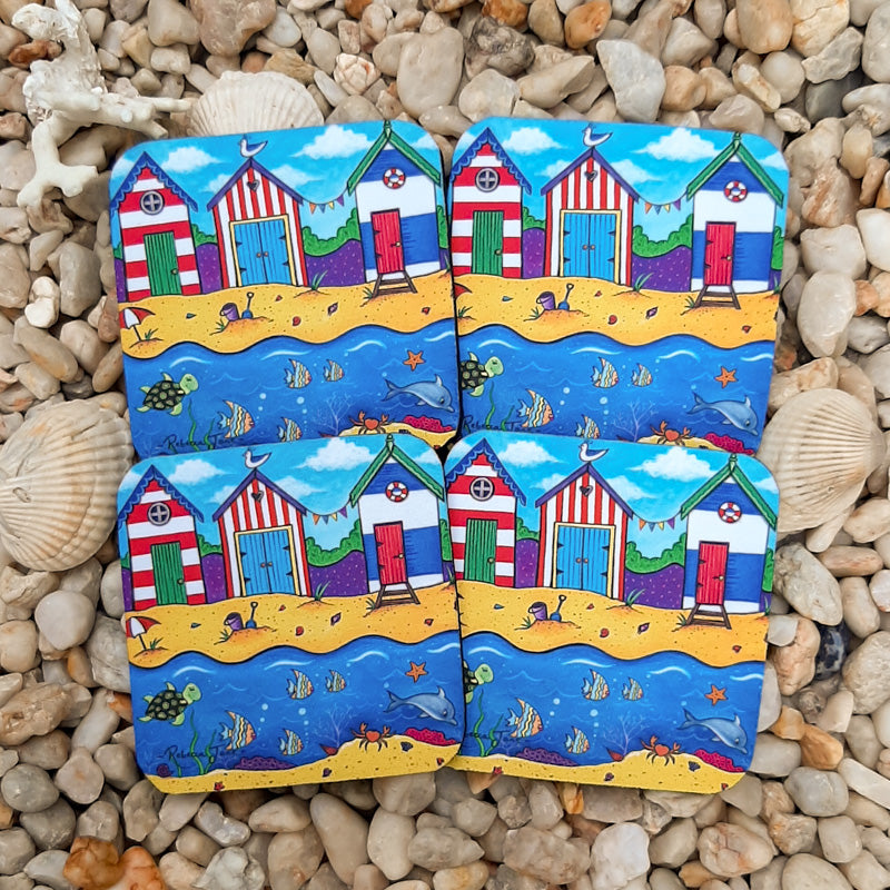 Beach Huts Coaster