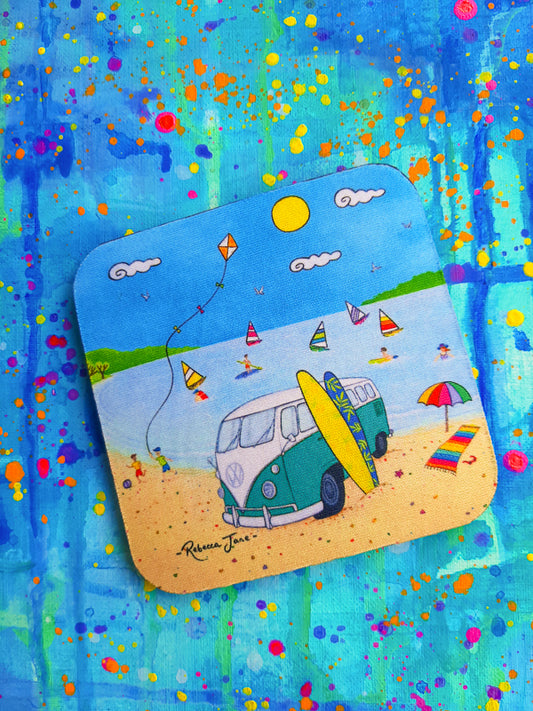 Beach Kombi Aqua Coaster
